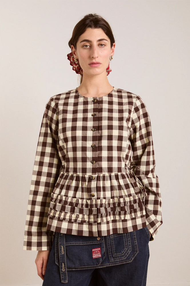 Damson Madder Madison Butter Gingham Blouse