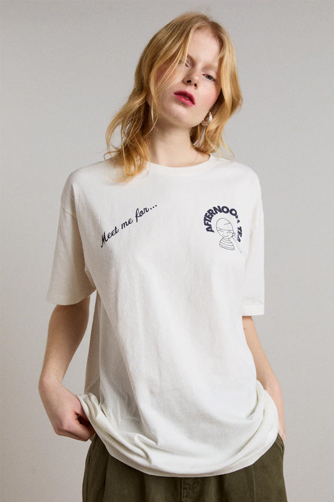 Damson Madder Boyfriend Afternoon Tea T-Shirt - The Mercantile London
