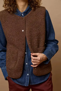 Fransa Gwynne Rain Drum Brown Waistcoat
