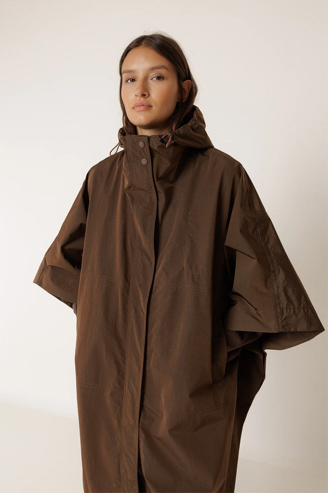 Indi & Cold Chocolate Raincoat Cape - The Mercantile London
