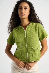 Petite Mendigote Mina Pistachio Knitted Shirt - The Mercantile London