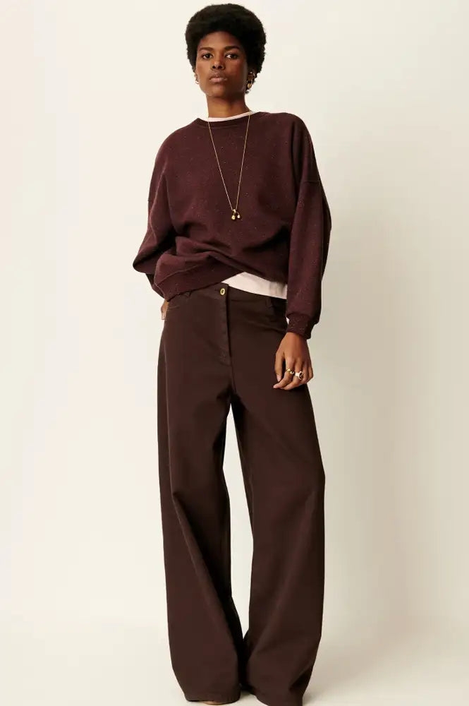 Sessùn Chebbi Ganache Oversized Sweatshirt