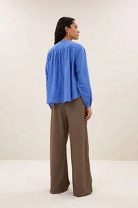By-Bar Nyka Little Blue Check Blouse