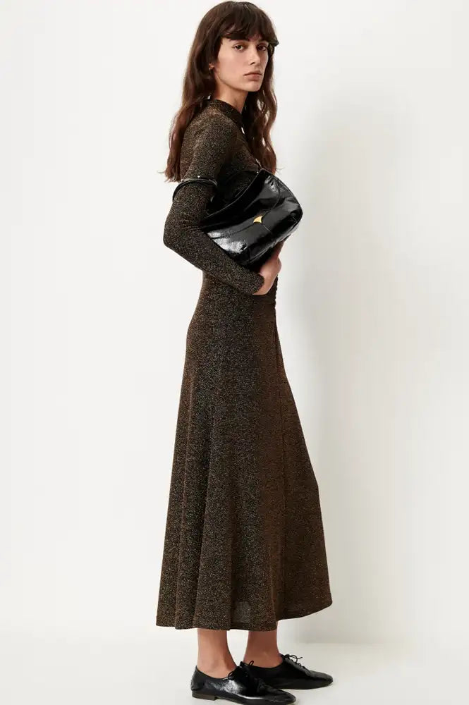 Sessùn Rita Night Gold Long Gathered Dress
