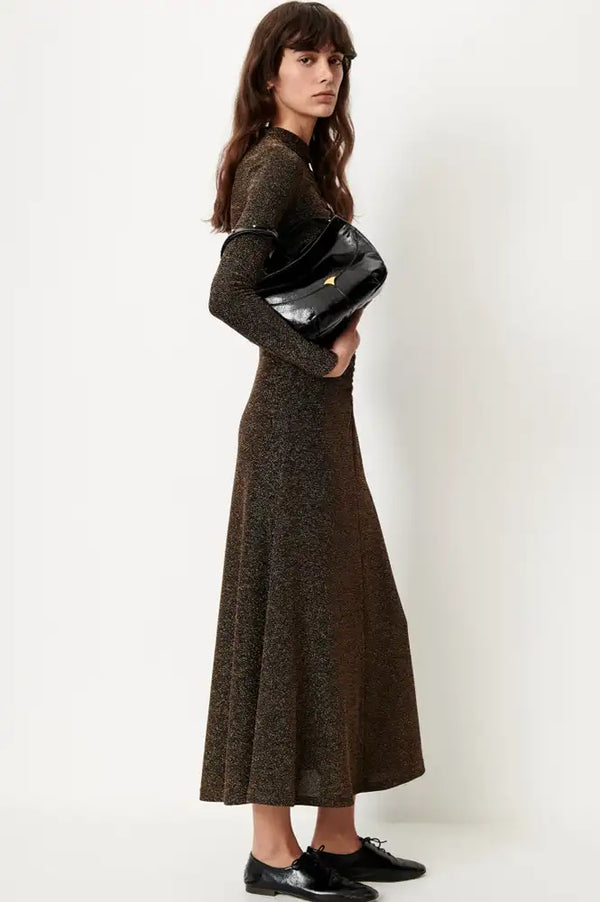 Sessùn Rita Night Gold Long Gathered Dress