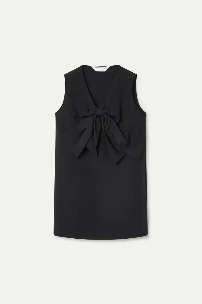 Compania Fantastica Black Bow Mini Dress - The Mercantile London