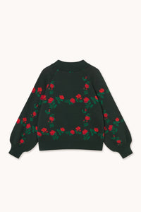 The Tiny Big Sister Roses Polo Sweater
