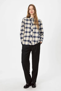 Nué Notes Montreal Navy Check Shirt - The Mercantile London