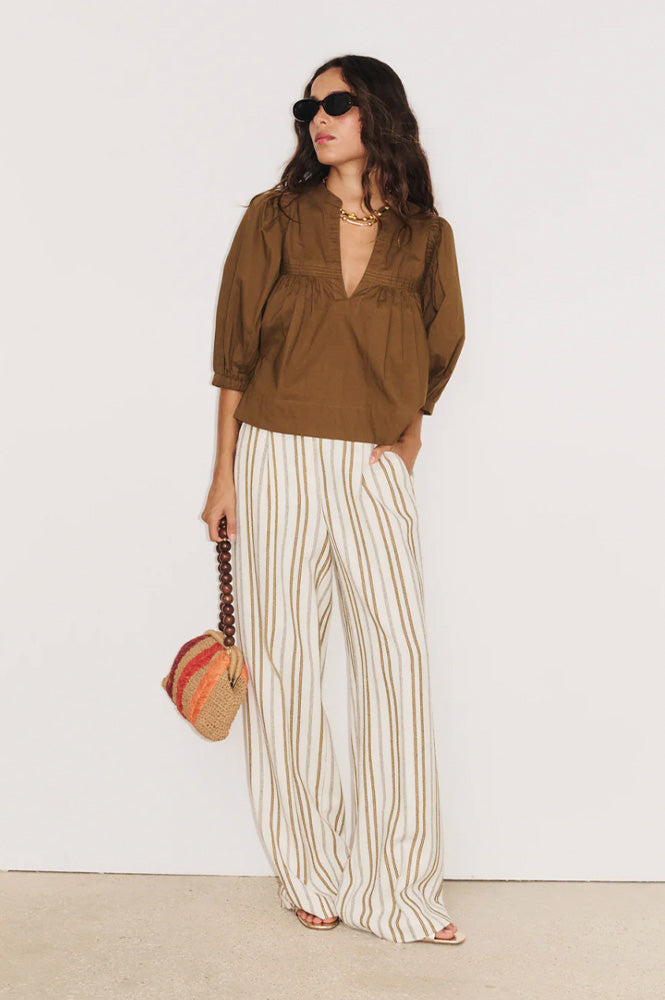 Stella Forest Octavia Brown Blouse - The Mercantile London