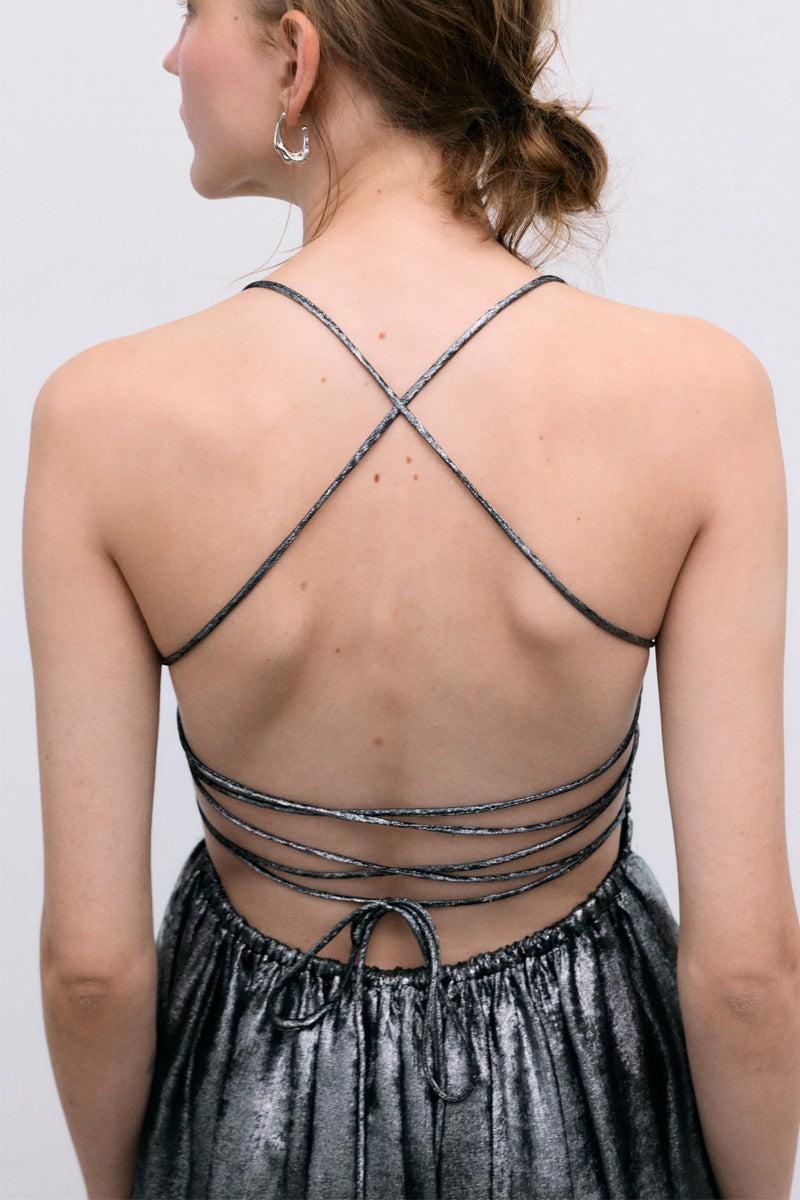 The New Society Uxia Metallic Dress - The Mercantile London