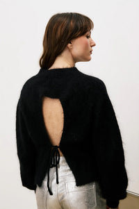 FRNCH Sledge Black Cut-Out Jumper - The Mercantile London