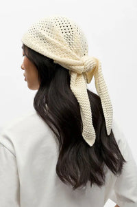Object Goody Cloud Dancer Crochet Scarf - The Mercantile London