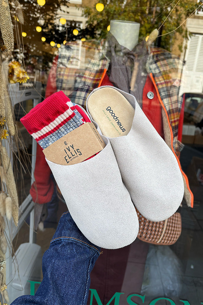 Good News Frankie Grey Mules - The Mercantile London