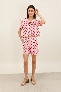 Daphne Marie Rose Pink Polka Dot Shorts