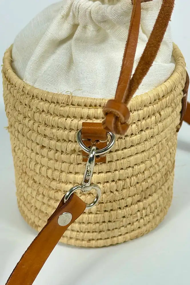 Mikwi Raffia Basket Crossbody Bag