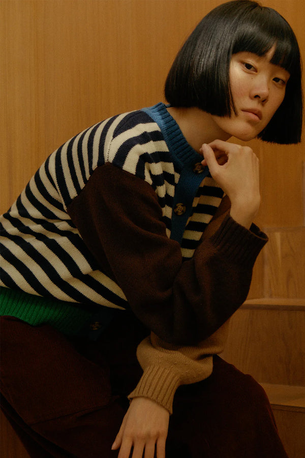 L.F. Markey Eval Cornwall Striped Cardigan