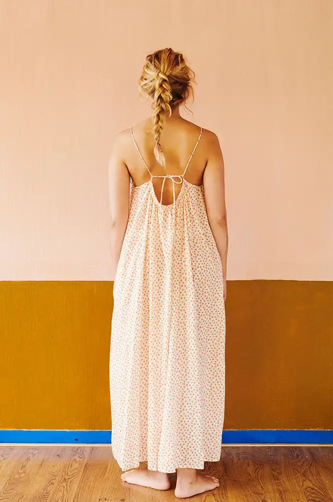 Habiba New Dawn Berry Floral Strap Dress