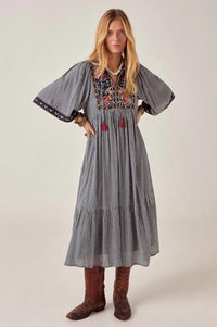 Maison Hotel Augusta Gingham Bloom Dress - The Mercantile London