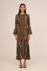 Carmen Says Jester Bambi Noir Print Dress - The Mercantile London