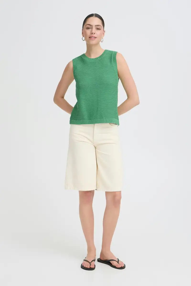 ICHI Dotties Greenbriar Vest - The Mercantile London