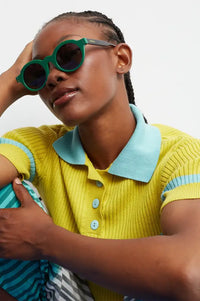 Dr Bloom Trina Gold Knitted Top - The Mercantile London