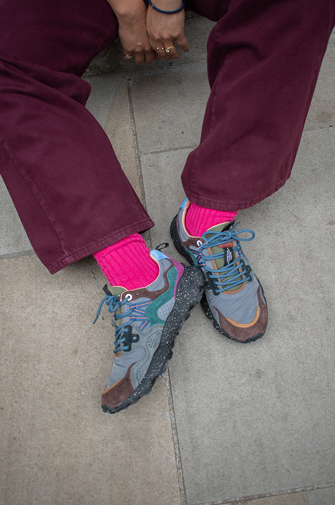 Flower Mountain Yamano Anthracite Black Dark Grey Trainers - The Mercantile London
