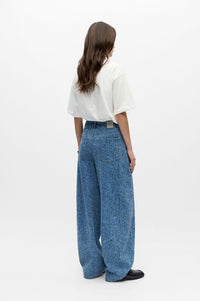 Object Frida Textured Barrel Leg Jeans