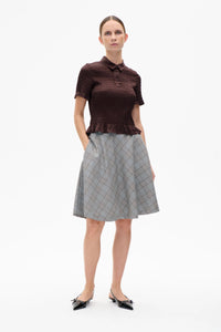 Baum Und Pferdgarten Simme Grey Check Skirt - The Mercantile London