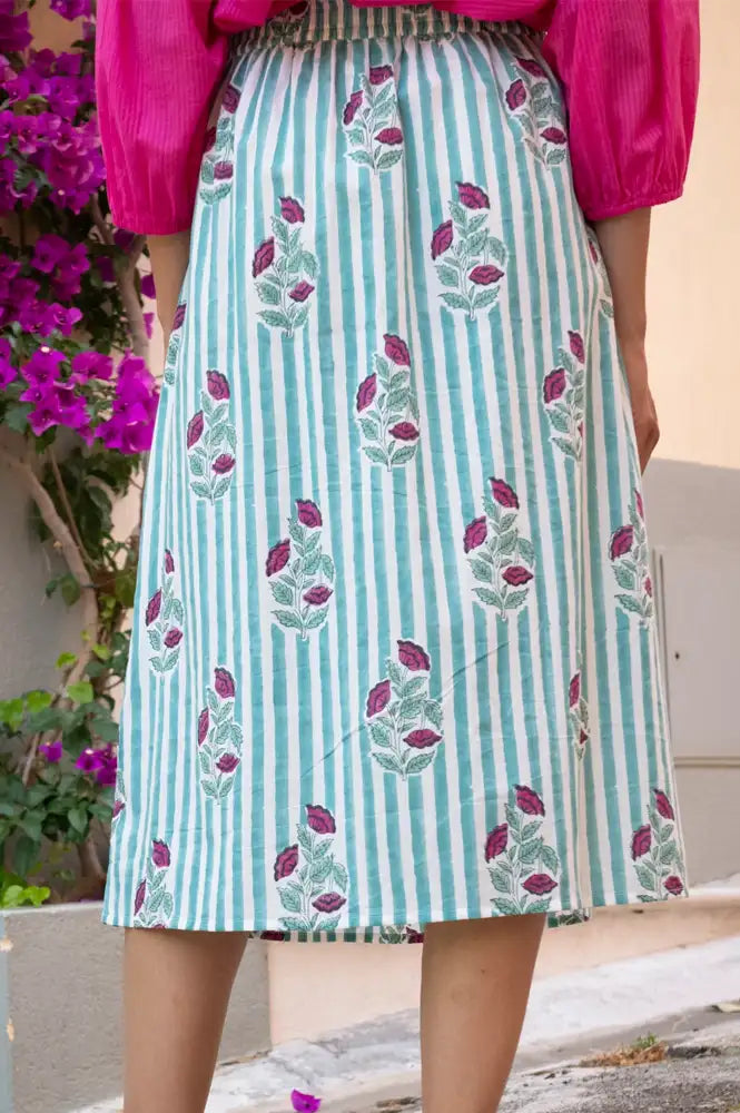Zen Ethic Sandra Beaulieu Printed Skirt - The Mercantile London