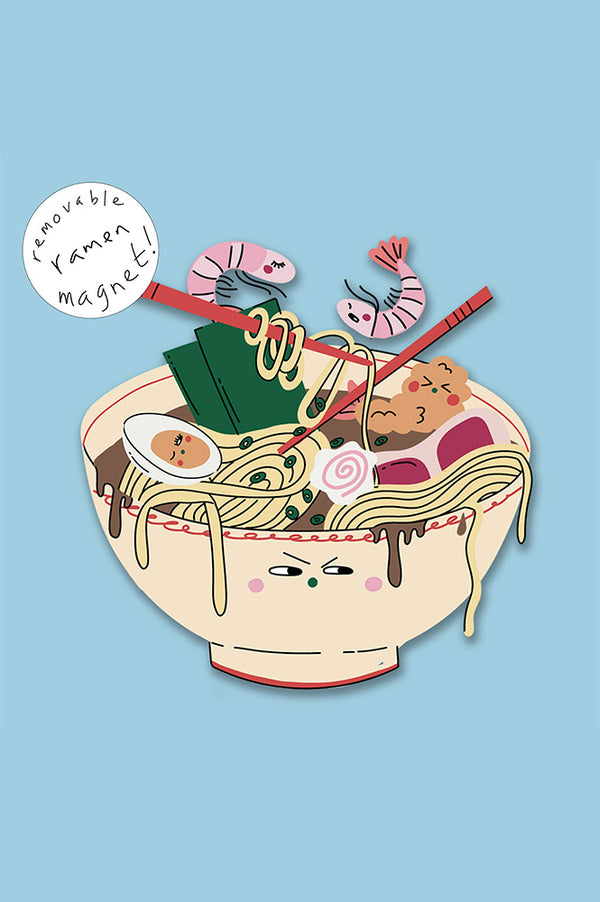 Eat The Moon Ramen Magnet Keepsake Card - The Mercantile London