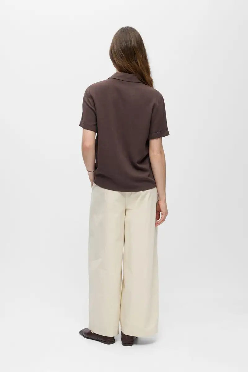 Object Sanne Seal Brown Shirt - The Mercantile London