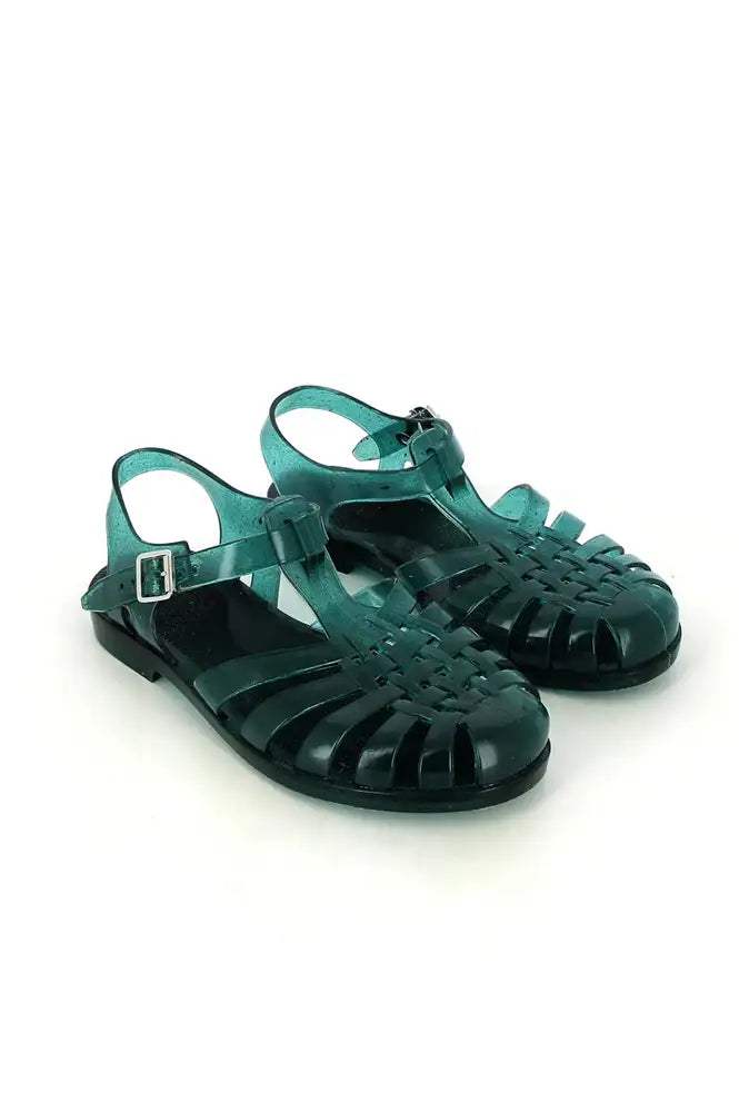 Meduse Sunchanvre Sea Green Jelly Sandals