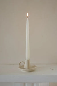Wee Willy Winkee Cream Ridged Candle Holder - The Mercantile London