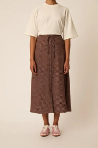 Des Petits Hauts Valette Floral Midi Skirt