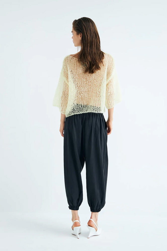 Dawn X Dare Alaia Black Satin Trousers - The Mercantile London