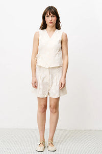 FRNCH Novalie Cream Shorts - The Mercantile London