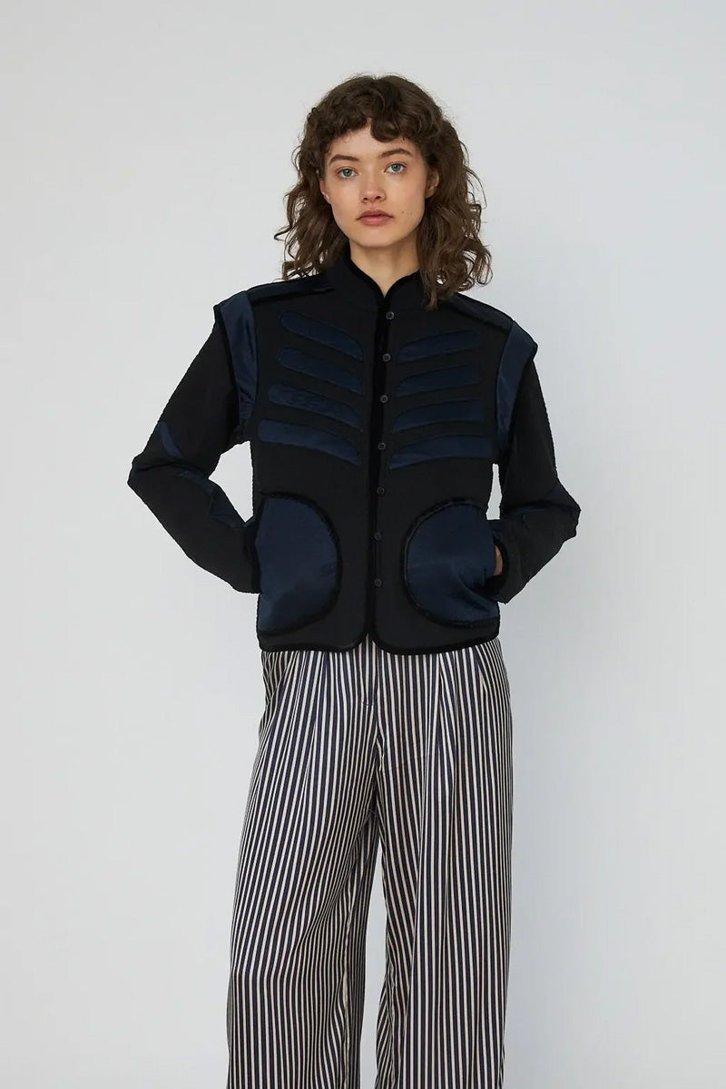 Stella Nova Black Moon And Star Embroidered Jacket - The Mercantile London