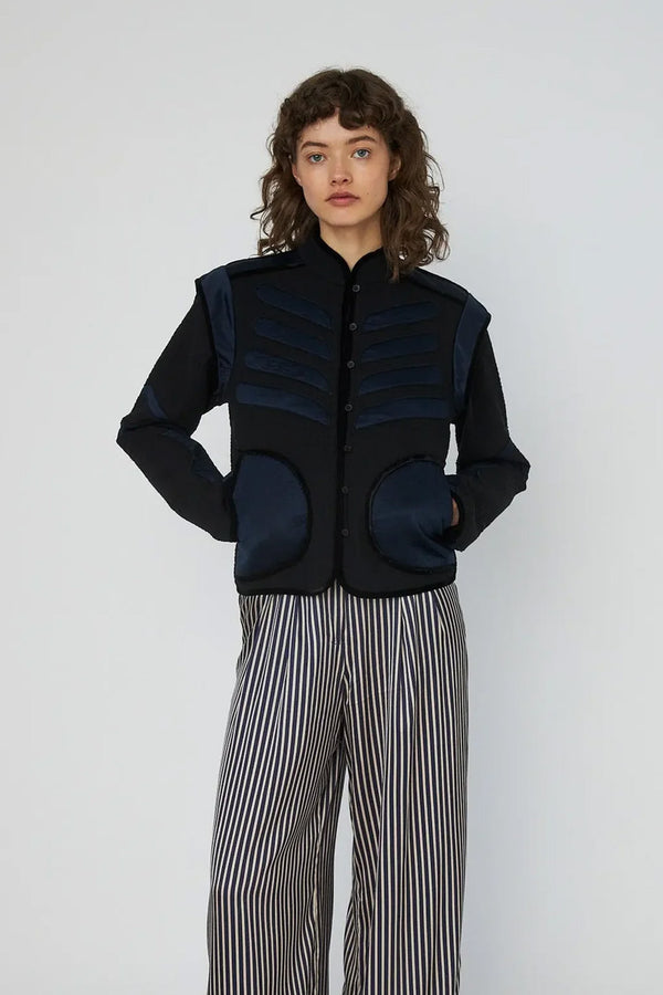 Stella Nova Black Moon And Star Embroidered Jacket - The Mercantile London