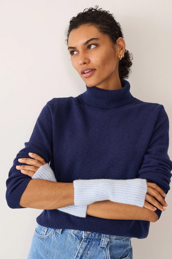 Loop Coco Whisper Blue Cashmere Mitts - The Mercantile London