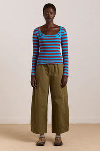 Damson Madder Felix Olive Twill Trousers
