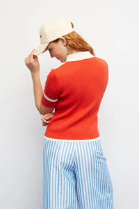 Dr Bloom Trina Red Knitted Top - The Mercantile London