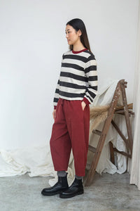 Beaumont Organic Cedar Burgundy Corduroy Trousers - The Mercantile London