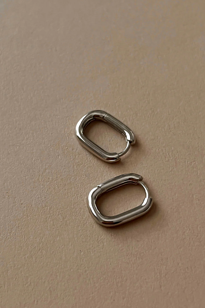 Luv AJ Chain Link Silver Huggies - The Mercantile London