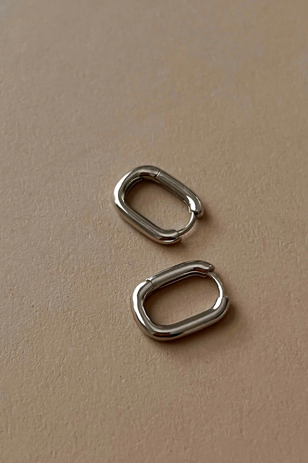 Luv AJ Chain Link Silver Huggies - The Mercantile London