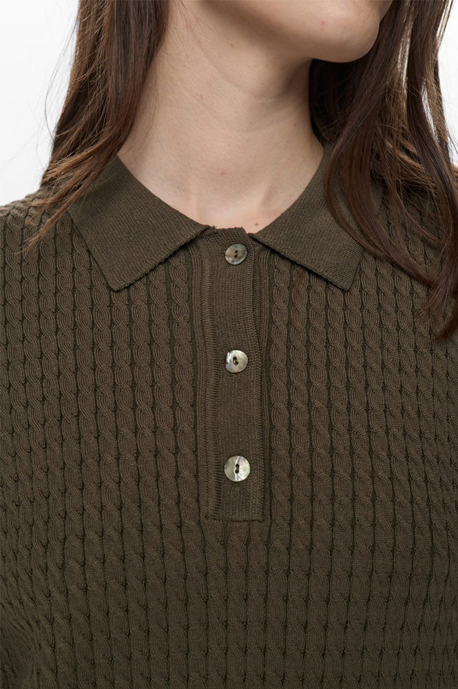 Numph Alette Sea Moss Polo Top