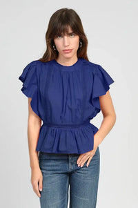 An'ge Salekina Indigo Blouse - The Mercantile London