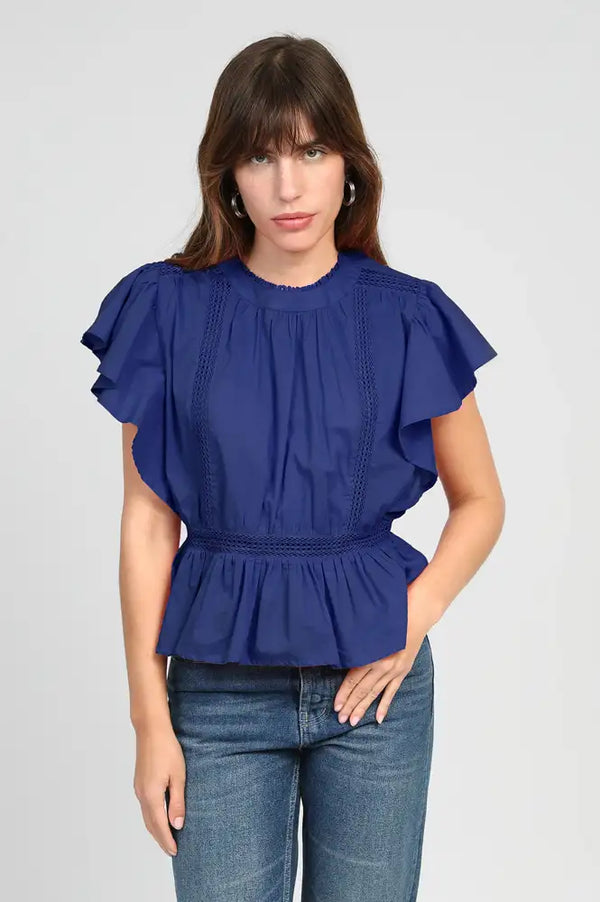 An'ge Salekina Indigo Blouse - The Mercantile London