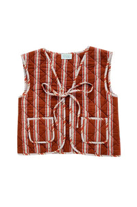 Projektityyny Cocoa Berry Pop Striped Waistcoat