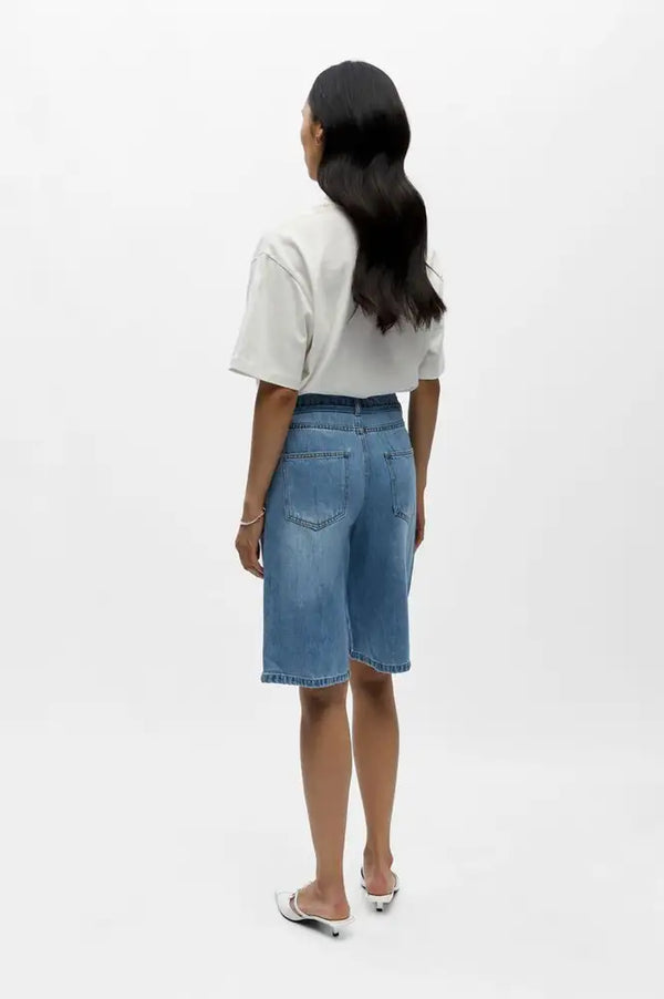 Object Rosie Light Blue Denim Culotte Shorts - The Mercantile London