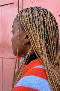 B.M.L Marseille Brown Thin Resin Hoop Earrings - The Mercantile London